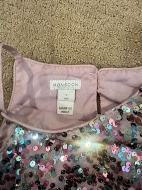 Monsoon Pink Sequin Party tank for Girls